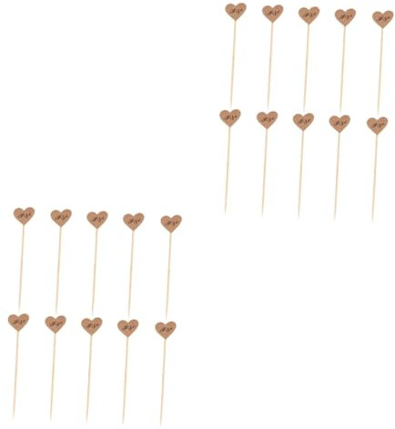 ABOOFAN 2sets Cake Topper Cupcake Picks Heart England Cake Toppers for Parties 50pcs*2