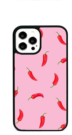 Red Chilli Peppers Hot Pepper Pink Pattern Phone Case/Cover Compatible with iPhone 11 Rubber