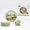 VAN WELL Prinzessin Kinder-Geschirrset, 3-teiliges Porzellan-Service mit Märchenmotiven mit Becher, Schale und Teller, ideal als Geschenk