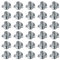 FEIYING M8x1.25mm 4 Pronged Tee Nut T-Nut for Table Legs Rock Climbing Wall Woodwork Holds Wood Cabinetry, 30Pcs