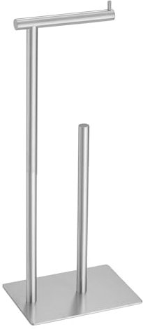 FFK Toilettenpapierhalter, freistehend, 54,6 cm, Badezimmer-Toilettenpapierrollenhalter mit Aufbewahrung, SUS304 Edelstahl, rostfrei, gebürstetes Nickel