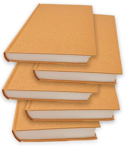 Skizzenbuch, 14 x 21 cm, 5 Stück, mit je 120 Blatt (100 g/m²), gebundenes Skizzenbuch, säurefreies Blanko-Zeichenpapier, ideal für Kinder und Erwachsene, Krafteinband