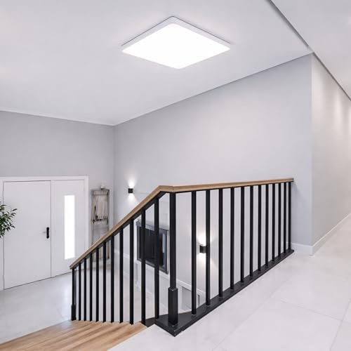 HYBEC - LED Deckenlampe für Badezimmer und Flur, Quadratische Badlampe, 40W (1 Stück)