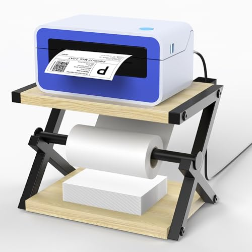 Alyoen Portaetichette per rotoli ed etichette piegate, portaetichette di spedizione per stampante termica, accessori per stampante per etichette da ufficio per la