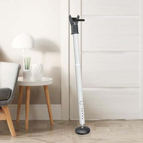 JAOTREL Upgraded Bold Door Stoppers - Door Security Bar Door Jam, Heavy Duty Stoppers Adjustable Jammer for Home, Apartment, Travel,Hotel Room (White)
