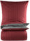 BaSaTex Biber Uni Bettwäsche Set - Bettbezug 155x220 + 80x80 Kissenbezug - kuschelige warme Winter Flausch Bettgarnitur - Anthrazit Bordeaux