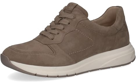 Caprice Damen Sneaker flach aus Leder mit Schnürsenkeln