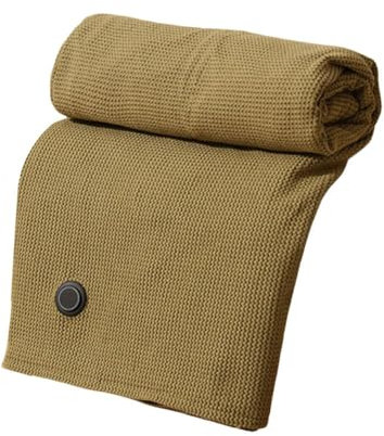 LYEAA Wearable USB Electric Heated Blanket with 3 Heating Levels and 5000mAh Power Bank Heated Blanket Shawl