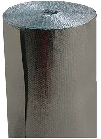 Reflektierende Folienisolierung, thermische Barriere, selbstklebende Aluminiummembran für Wände, Böden, Dächer, Isolierfolie mit Heizkörper, wärmereflektierende Blase, Größe 1 x 9 m