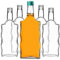 KADAX Botellas de cristal de 500 ml, 10 unidades, botellas vacías con tapón de rosca, pequeñas botellas de licor para rellenar, botellas de vino de cristal, botellas decorativas (verde)