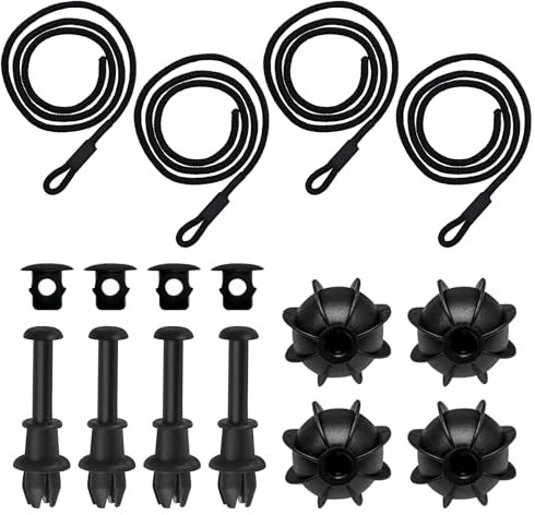 CONNECTION 4 Piezas Cuerda Maletero Coche Universale 45cm Cuerda Estante Maletero para Coche Correas de Fijación de Estante Traser Adecuado Cinta Sujeción Estantería Trasera para Volkswagen Golf Audi