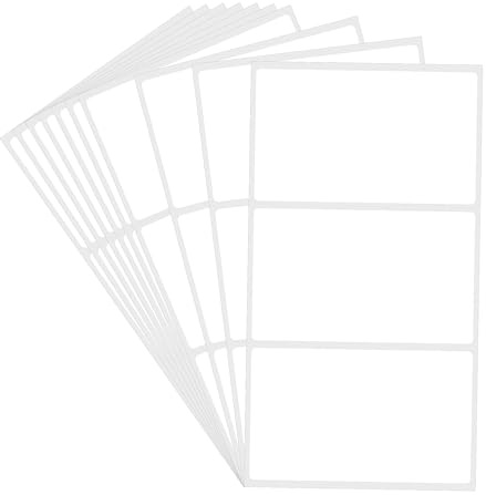 Hycodest 30 Pcs Multi Purpose Plain Stickers to Write On, Easy Peel Off Waterproof Printable Labels (6x10cm)