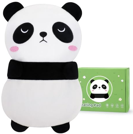Heating Pad for Pain Relief Microwave Heating Pads Plush for Cramps Period Back Pain Relief Menstrual Cramps Heat Pad Cuddle Stuffed Panda Animal Plush for Woman Men Neck Shoulder Heat Pad