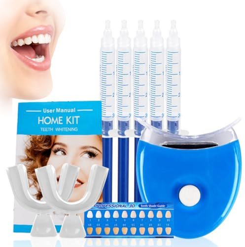 Zahn Bleaching Set,5 Stück Whitening Gel Stifte,Bleaching Zahnaufhellung Set für sichtbar weiße Zähne,Entfernt hartnäckige Verfärbungen durch Kaffee & Tee,Schnelles Teeth Whitening zu Hause