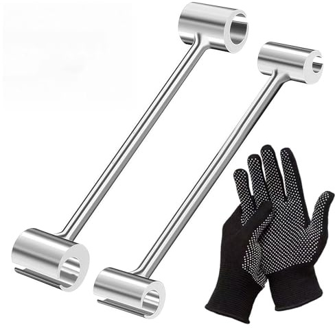 xolear 3 Pièces Cle de Reglage Gond Porte, 14-19mm/23-25mm | Outil de Réglage de Charnières avec Gants antidérapants, Redresse Gond Porte aux Portes Coupe Feu et Portes de Sécurité