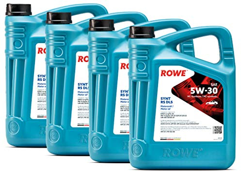 20 (4x5L) Liter ROWE HIGHTEC SYNT RS DLS SAE 5W-30, Motoröl Made in Germany