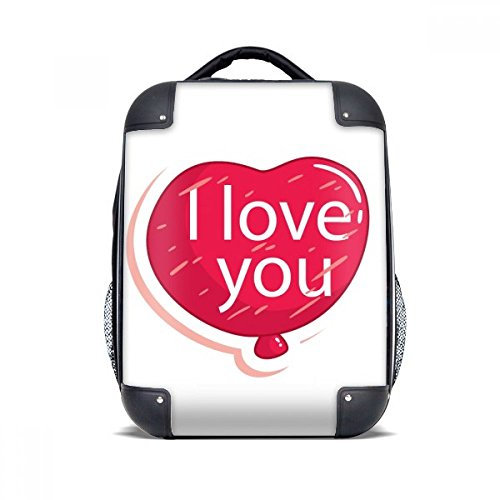 DIYthinker Valentinstag Rosa Ich liebe dich Ballon-Hard Case Schulter Kind-Rucksack-Geschenk 15