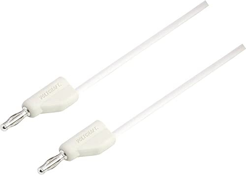 Voltcraft MSB-300 Messleitung Lamellenstecker 4 mm Silikon 2.00 m Weiß 1 St.