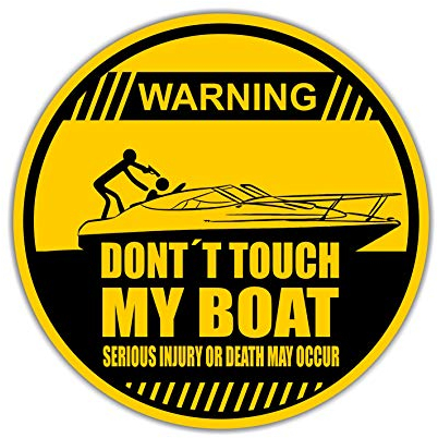 siviwonder Auto Aufkleber SPORTBOOT - Dont Touch My Boat - lustig Boot Bootsaufkleber