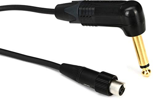 Shure WA307 3’ Premium Guitar Cable, with Right Angle ¼ Inch Neutrik Connector