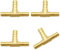 JUN-H 4PCS Messing Schlauchverbinder Druckluft Schlauchverbinder Kraftstoffschlauch Verbindungsstück 8mm T-Stück