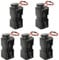 WMYCONGCONG 5 Pack 4 x 1.5V AA Battery Holder with Standard Snap Connector and Hard Plastic Housing I Type Wire (4AA)