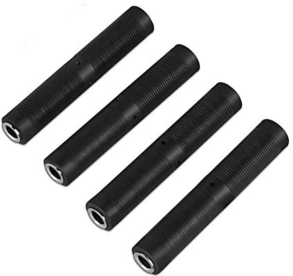 HSP-HSWITI Lot de 4 connecteurs audio femelle vers femelle 6,35 mm, coupleur jack stéréo TRS/TS 6,35 mm