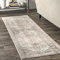 nuLOOM Harriet Vintage Medaillon Fransen Läufer Teppich, 60 x 182 cm, Silber