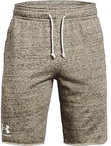 Under Armour Rival Terry Short braunweiss, M Herren