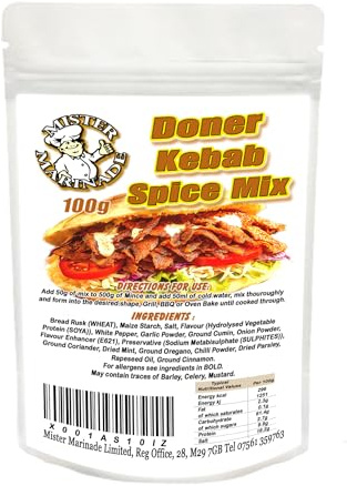 MISTER MARINADE Fakeaway Night In Doner Kebab Seasoning Spice Mix (100g)