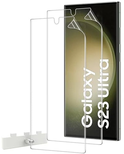 AOKUMA [2 Pezzi Pellicola Protettiva per Samsung Galaxy S23 Ultra,Pellicola Protettiva TPU Flessibile[Non Vetro],HD Trasparente,Antiurto Antigraffio e Anti-impronta