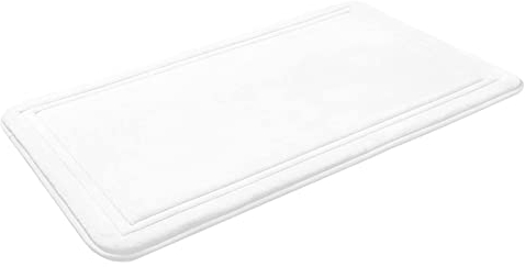 ITSOFT Badematte Memory Schaum; rutschfest, Superweich & Waschbar; Perfekt für Ihr Badezimmer (Weiß, 61x41 cm)