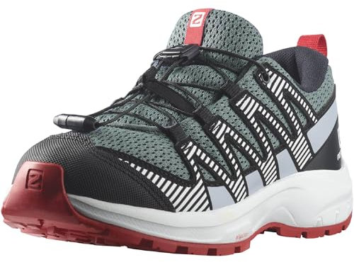Salomon XA Pro V8 Zapatillas para Actividades al Aire Libre para Niños, Ajuste preciso, Agarre en todo tipo de terrenos, Deportivas, Stormy Weather, 31