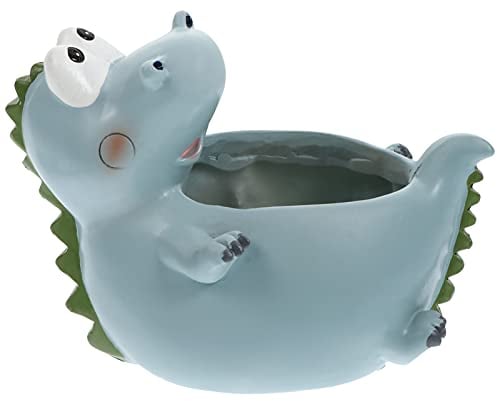 Cabilock Sukkulenter Blumentopf Pflanzkopf Dinosaurier Figur Pflanzkübel Dino Dekofigur Blumenkübel Tierfigur Deko Cartoon Kaktus Übertopf Kräutertopf Deko Topf Keramik Pflanzschale Tischdeko