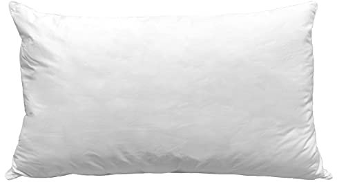 Kopfkissen aus Daunen und Federn, Farbe Weiß, maschinenwaschbar, Größe 50 x 80 cm, zertifizierte Materialien, langlebig und umweltfreundlich, einfache Reinigung