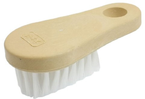 Ruilogod Beige weißer Holzgriff-Teppich-Sitzreinigungsbürstenwerkzeug für Autofahrzeug