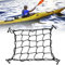 LYEAA 38x38cm Kayak Canoe Deck Cargo Net Lashing Hooks Heavy Duty Nylon Luggage Netting Mesh Stretch Bungee Net Marine Boat DIY Accessories