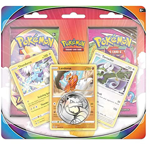 Pokémon Enhanced Blister Pack Pokemon TCG - 3 Karten, 2 Boosterpacks, Münze, Code-Karte - Ab 6 Jahren