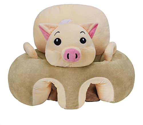 Baby Sitzsack Kindersitzsack Spielzimmer Baby Sitzhilfe Stützsitz Lernen Sitzen Sicherheitssitz Weichen Stuhl Kissen Sofa Plüsch Kissen Spielzeug für Kinder (Schweinchen)