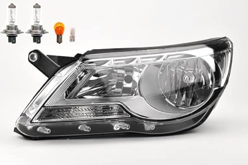 Johns, Scheinwerfer Halogen passend für VW Tiguan 5N 09/2007-05/2011 Links Leuchtmittel