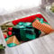 Banemi Fussmatte Schmal, Teppich Eingangsbereich Innen 40X120cm Grün Rot Geschenke Glocken für Schuhschaber, Ideal für den Innenbereich