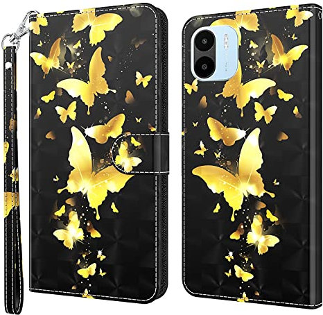 GLANDOTU Handyhülle für Xiaomi Redmi A2 / Redmi A1 Lederhülle [Standfunktion] [Magnetverschluss] Stoßfest Flip PU Leder Cover Case Klapphülle Redmi A1 / Redmi A2 Schutzhülle (Kingdee)