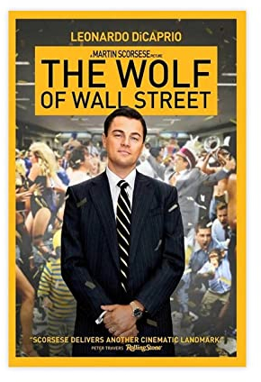 RIPEX Filmposter The Wolf of Wall Street, Leinwand, Schlafzimmer, Dekoration, Sport, Landschaft, Büro, Raumdekoration, Geschenk, ohne Rahmen, 20 x 30 cm