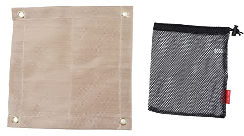 Tapis Ignifuge, Tapis de Protection pour Feu de Camp, Tapis de Feu de Camp en Fibre de Verre Résistant aux Hautes Températures, Accessoires D'extérieur pour Barbecue, Camping, Pique-nique,(mini)