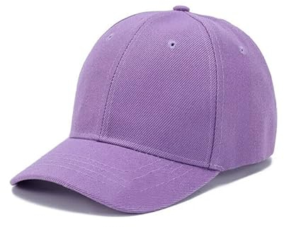 Boolavard - Gorra de Béisbol para niños y niñas, de Algodón Suave, Ligera, Tamaño Ajustable para niños de 2 a 9 años (Púrpura Claro)