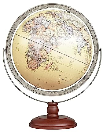 POCHY hübsch Globen Großer Weltkugel-Kreativitäts-Pädagogik-Globus um 360 Grad drehbarer geografischer Weltkugel für das Home Shelf Desktop-Display praktischMode