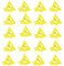 Pyramidenständer-Werkzeug, 20-teiliges Kegelstützständer-Pyramiden-Riser-Kunststoff-Set-Set für Leinwand-Schranktüren, Gelb