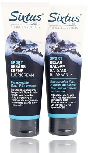 Sixtus SPORT RELAX BALSAM 125 ml & Sixtus Sport GESÄSS CREME 125 ml im Set