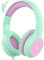 EarFun Kids Headphones with Mic, Wired Headphones Kids 85/94dB Volume Limit, Sharing Function, Stereo Sound Adjustable Headband Children Headphone for School/Travel/Phone/Tablet, Pink Blue
