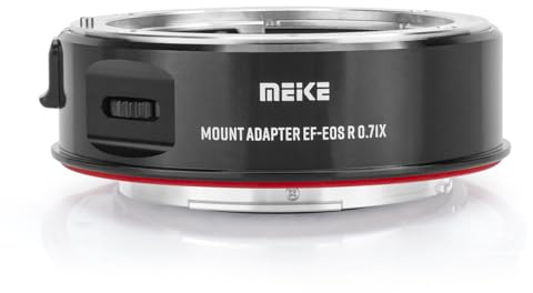 Meike EFTR-0.71X Lens Mount Adapter Speed Booster 0.71x Focal Reduction Ring Converter Speedbooster für Canon EF Mount Objektive an Canon APS-C Kameras EOS R7 R10